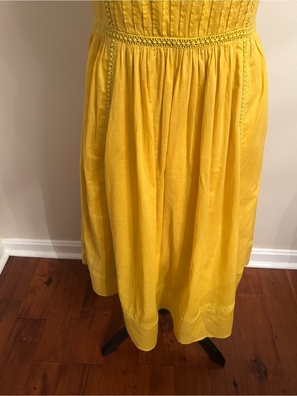 Point Sur Yellow Tie-Shoulder Midi Dress - Size 4 - Excellent Used Condition - Picture 8 of 9